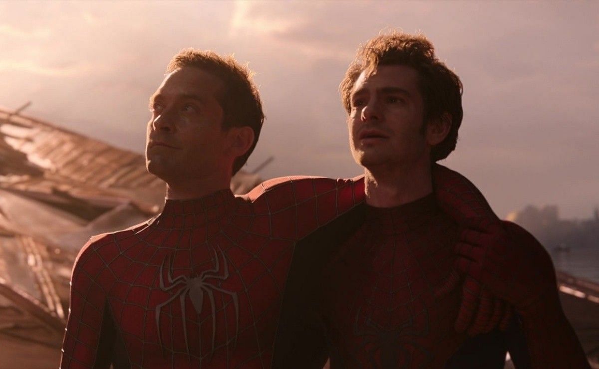 Could the post-credit scene of Spider-Verse 2 bring back Tobey Maguire and Andrew Garfield&#039;s Spider-Men alongside Tom Holland&#039;s MCU version? (Image via Marvel Studios)