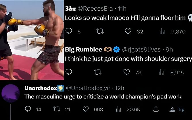 UFC fans troll Jiri Procházka for releasing questionable training footage post shoulder surgery