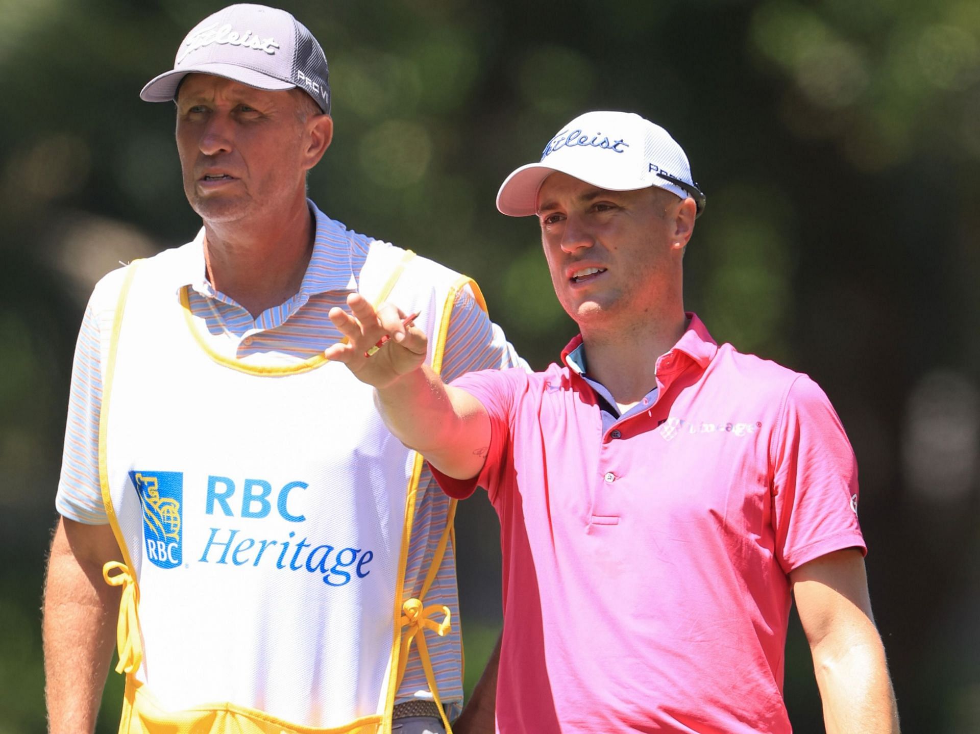 Watch PGA Tour releases Justin Thomas and his caddie Bones conversation from the pine straws at RBC Heritage