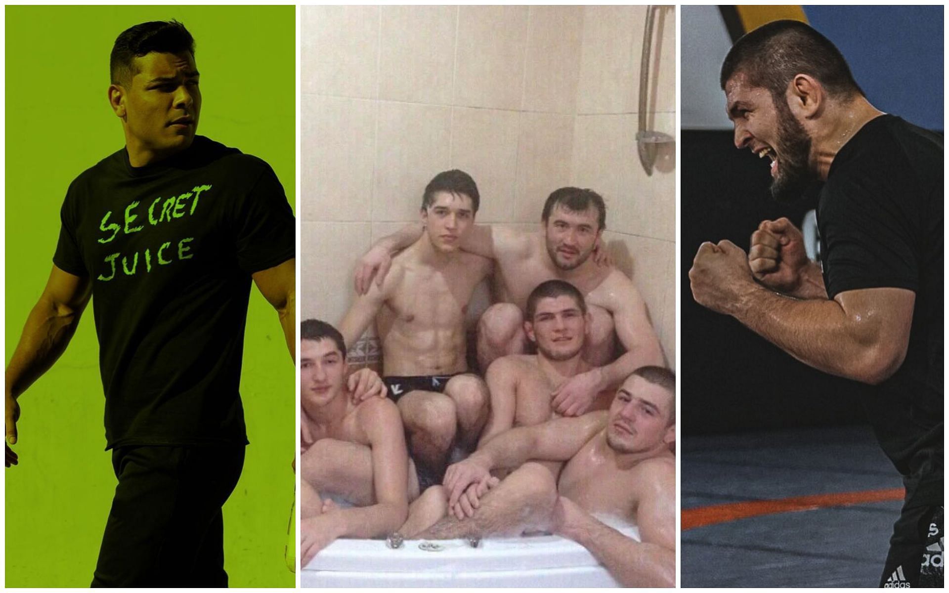 Paulo Costa trolls &quot;wise man&quot; Khabib Nurmagomedov with popular bath tub photo