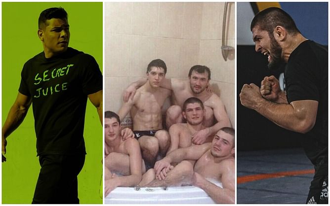 Paulo Costa trolls "wise man" Khabib Nurmagomedov with popular bath tub photo