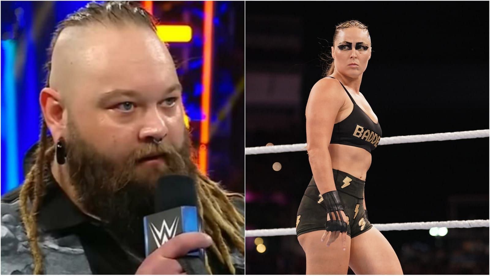 Bray Wyatt (left); Ronda Rousey (right)