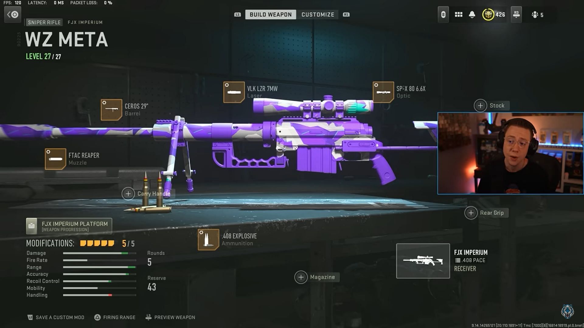 One-shot loadout of FJX Imperium in Season 3 (Image via Activision and YouTube/WhosImmortal)