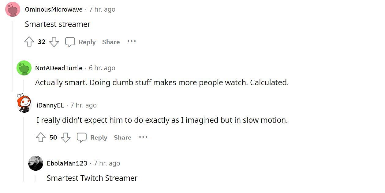 LSF members react to Kai&#039;s latest stunt. (Image via r/LivestreamFail Reddit)