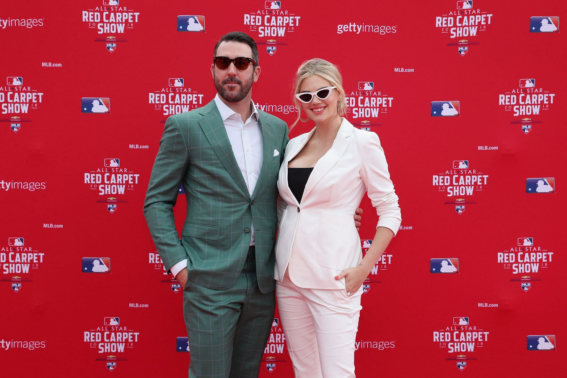 89th MLB All-Star Game, presented by MasterCard - Red Carpet: WASHINGTON, DC - JULY 17: Justin Verlander #35 of the Houston Astros and the American League and wife Kate Upton attend the 89th MLB All-Star Game, presented by MasterCard red carpet at Nationals Park on July 17, 2018, in Washington, DC. (Photo by Patrick Smith/Getty Images)
