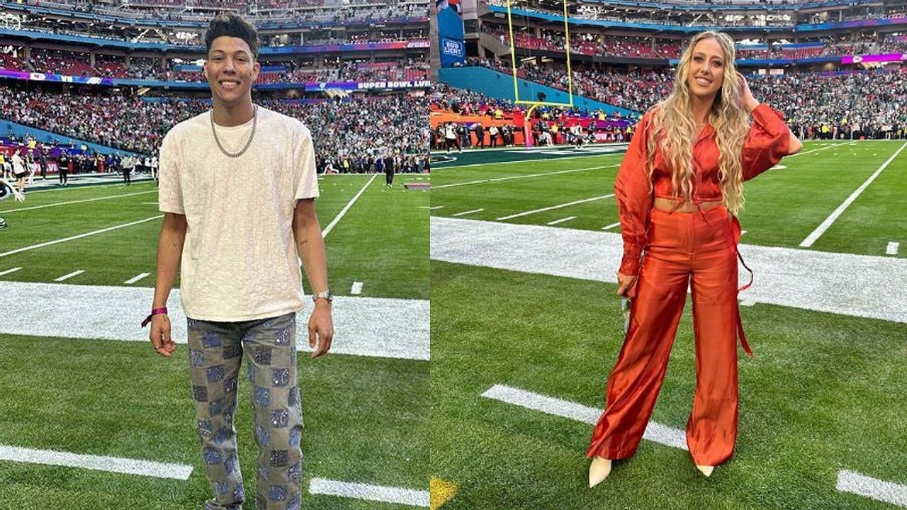 Jackson Mahomes(left) was the topic of one of the fan questions that Brittany Mahomes (right) answered on her Instagram stories. 