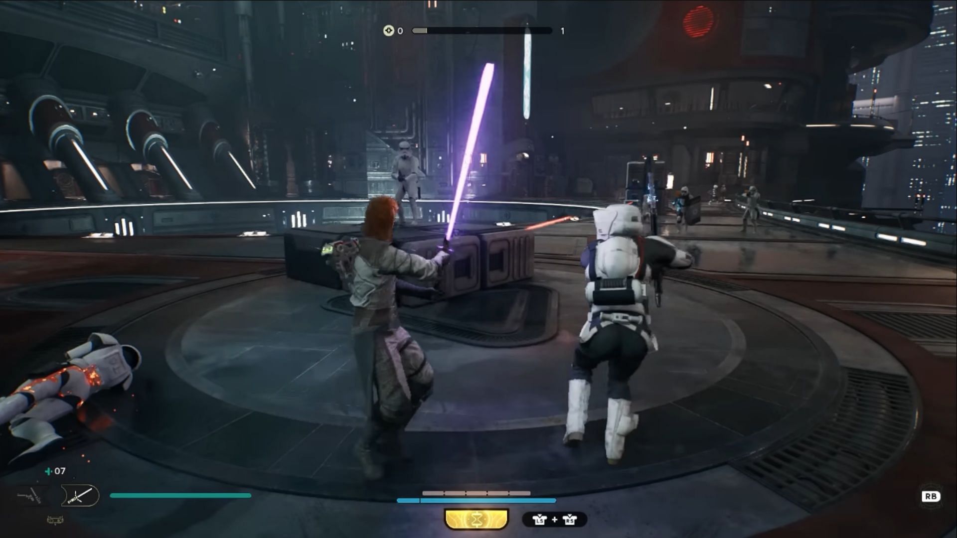 A relatively new form of lightsaber, Star Wars Jedi Survivor also features the crossguard lightsaber stance.