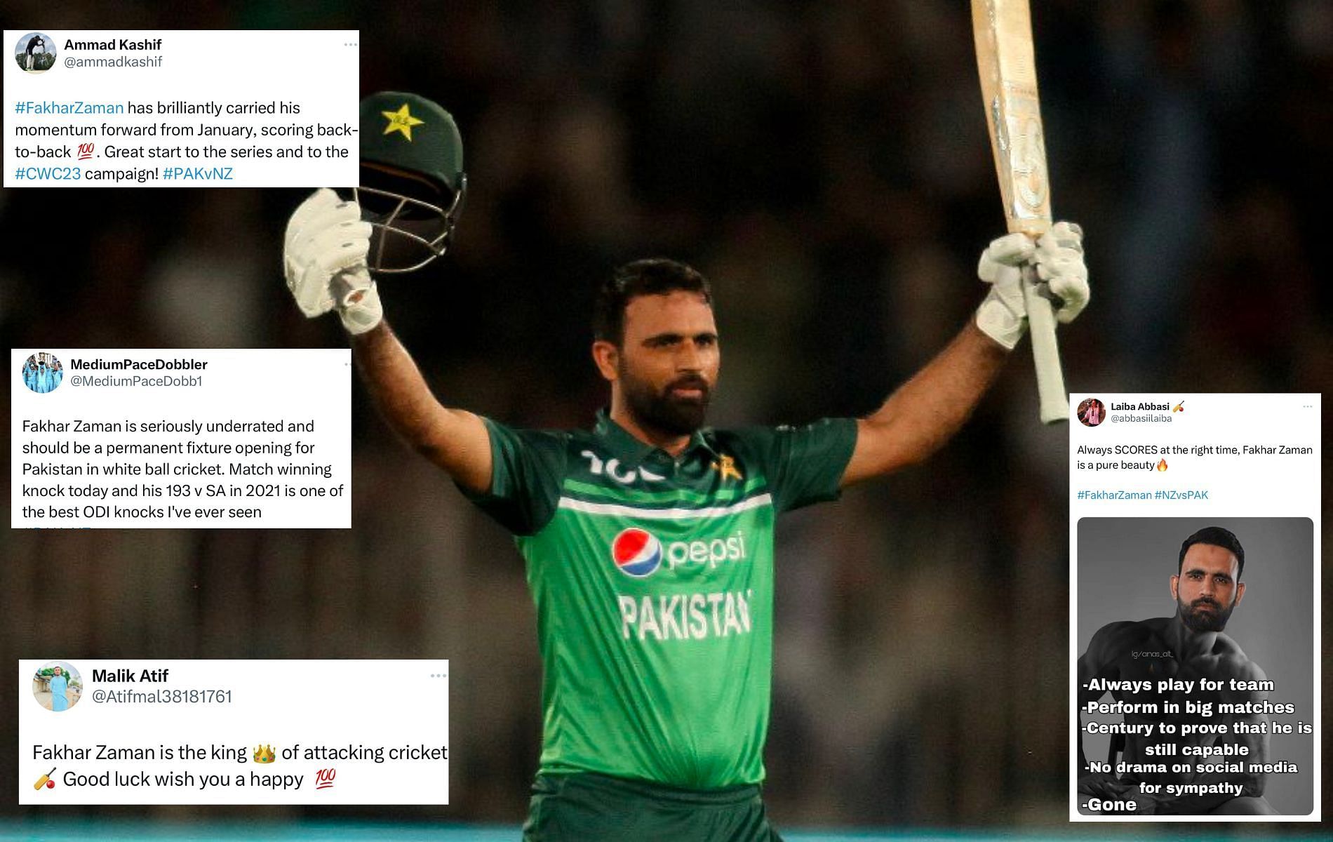 Fakhar Zaman was the Player of the Match in 1st PAK vs NZ ODI. (Pics: Twitter)