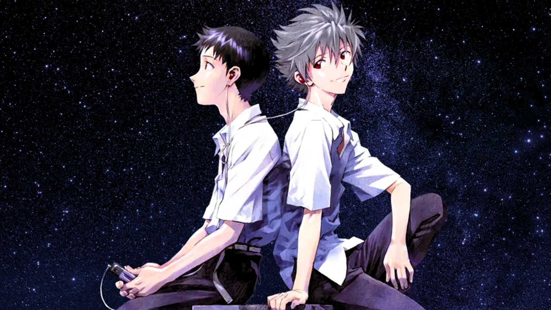 Shinji and Kaworu from Neon Genesis Evangelion (Image via Gainax)