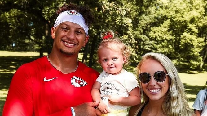 Patrick Mahomes' daughter Sterling steals the show on his commercial shoot set
