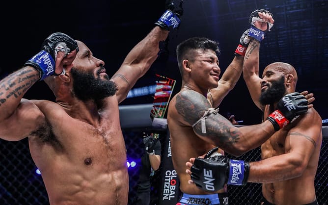 Fans sing their praises for Demetrious Johnson in his win over Rodtang at ONE X