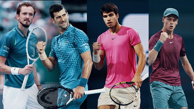 ATP Race to Finals rankings updated list: Medvedev and Djokovic lead at the end of 2023 season's first quarter