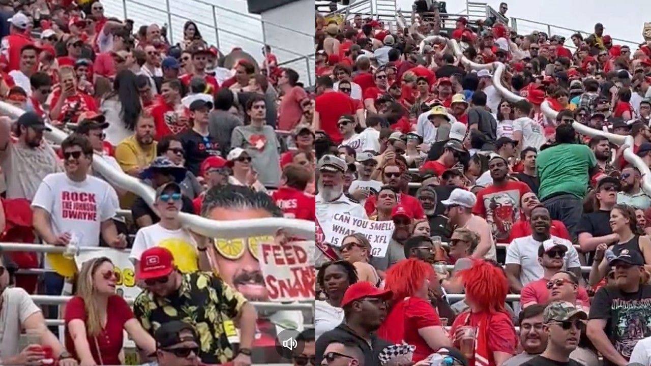 The fans at the DC Defenders game started beer snake unlike any other ever seen in professional sports. 