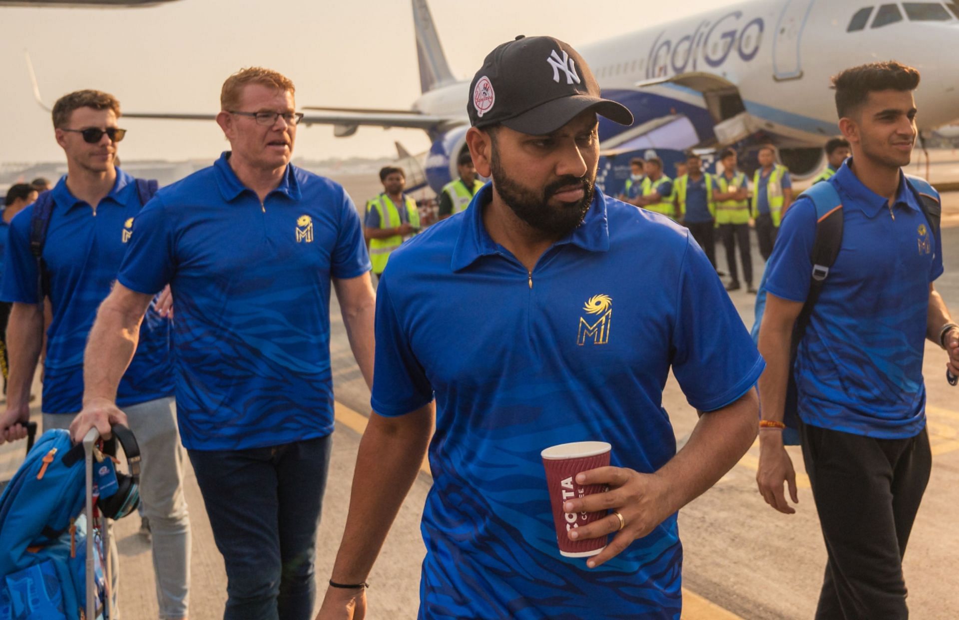 Rohit Sharma and co in Delhi for Tuesday