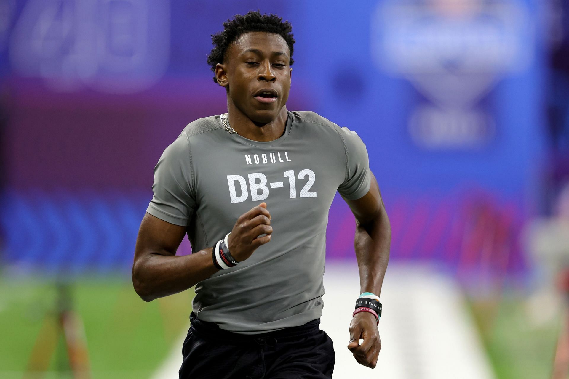 Emmanuel Forbes at the NFL Combine