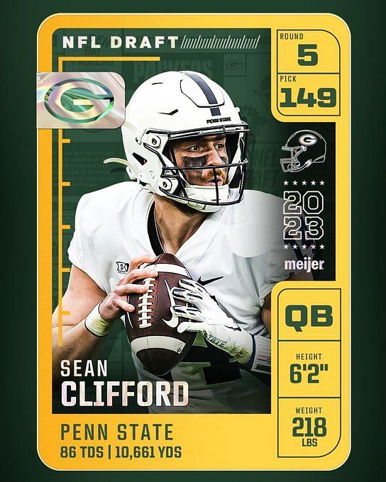 With the No. 149 overall pick in the 2023 NFL Draft, the Green Bay Packers  selectSean Clifford!