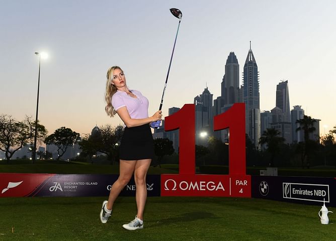 "Hang it in the Louvre" - Paige Spiranac has a special picture taken with Barstool's Riggs