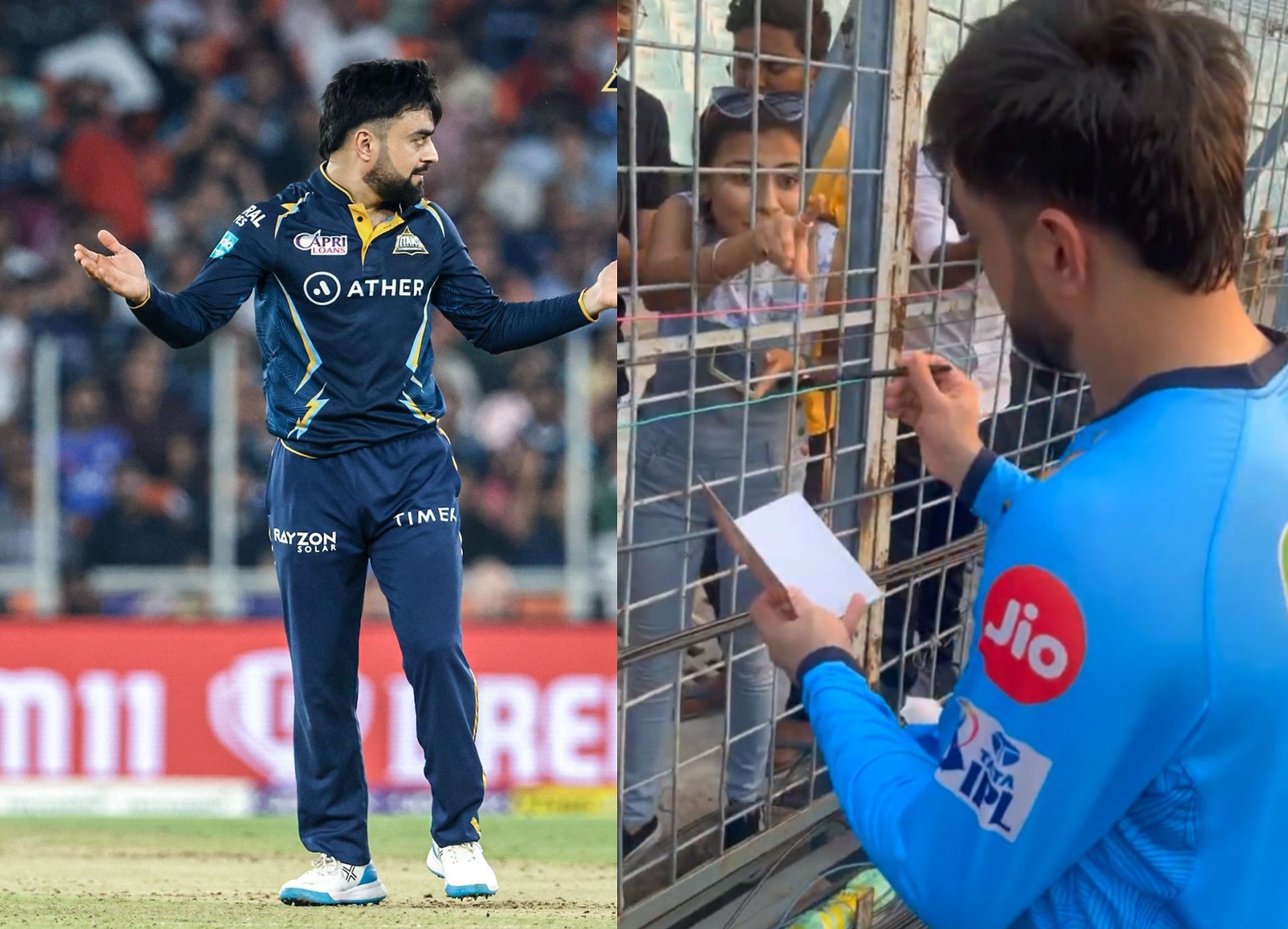 Rashid Khan with his fans in Kolkata. 