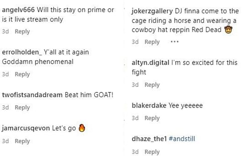 Comments on Demetrious Johnson's post