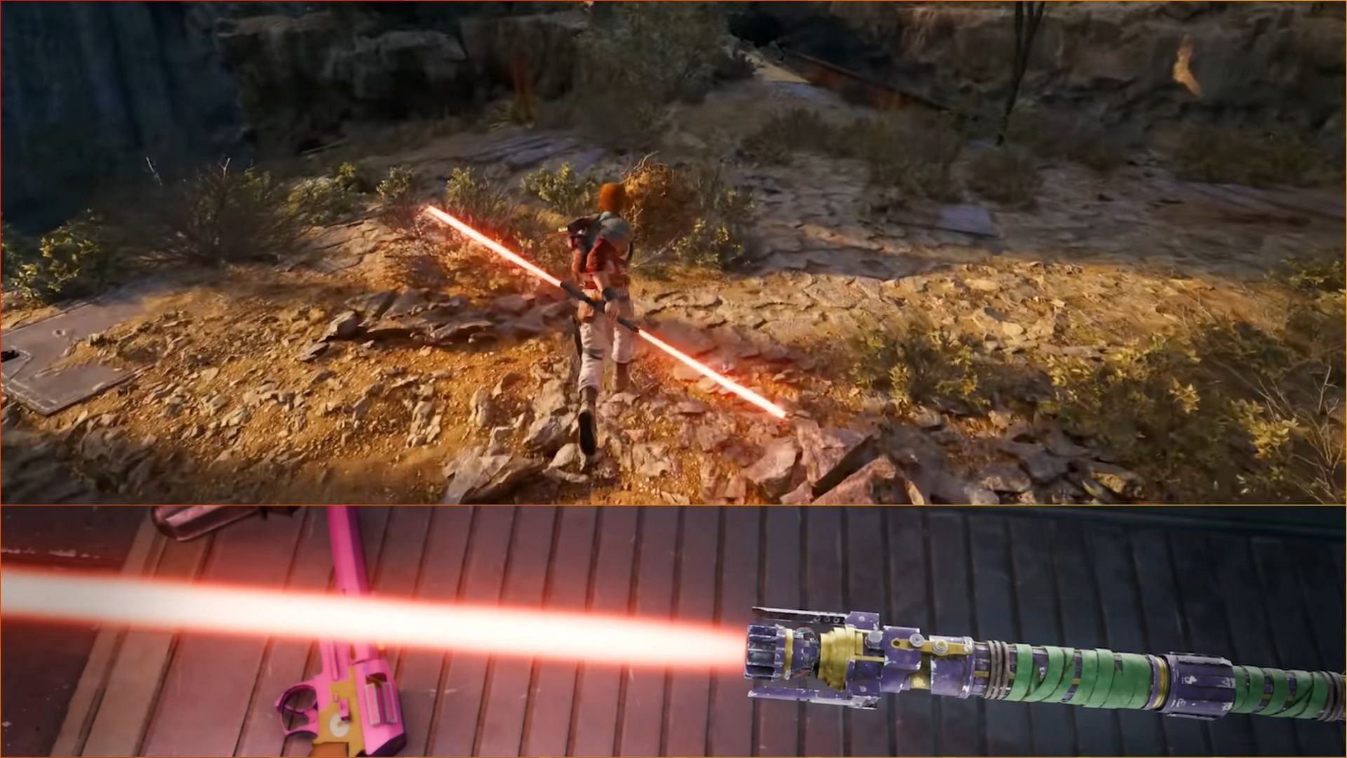 Red saber in Star Wars Jedi Survivor (Image via Respawn Entertainment)