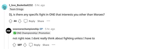 Demetrious Johnson's AMA session on Reddit