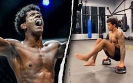 Adriano Moraes works on his balance to prepare for Demetrious Johnson trilogy