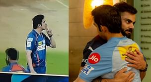 After charged-up celebration, LSG mentor Gautam Gambhir shares a hug with Virat Kohli