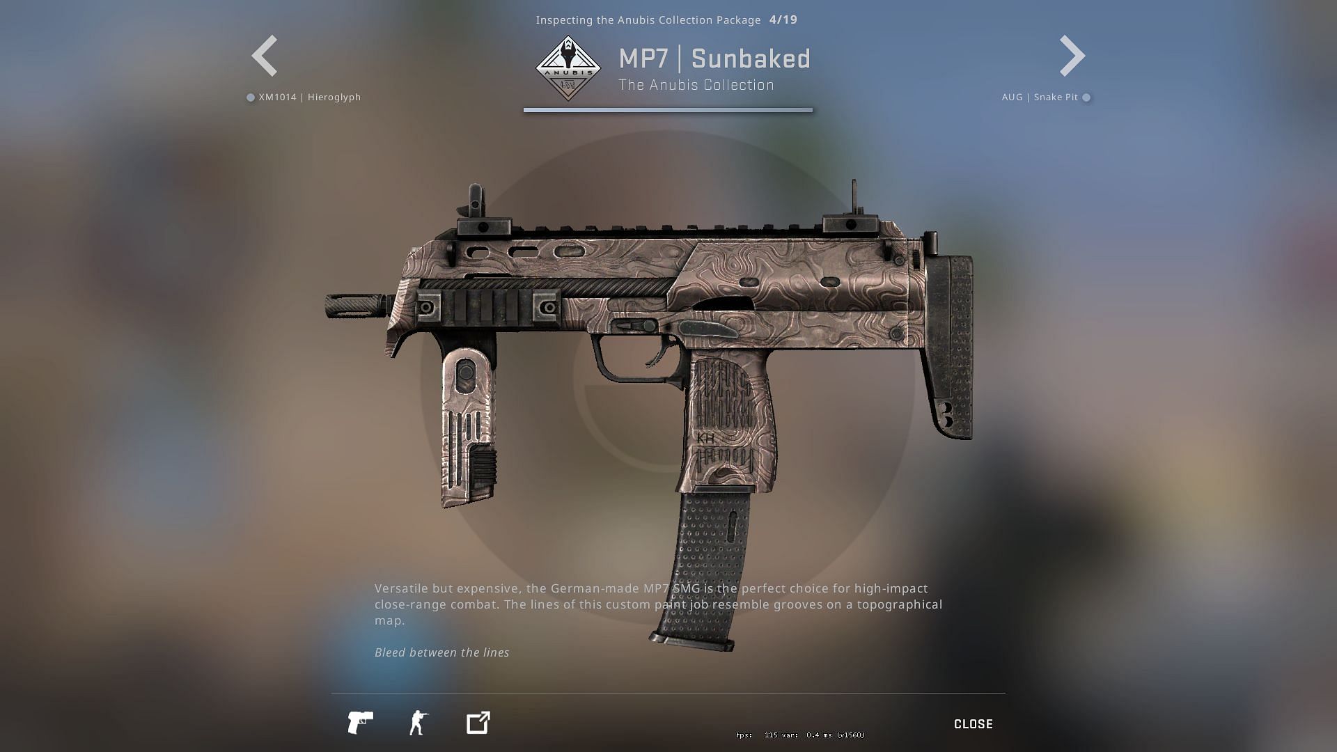 MP7 | Sunbaked (Image via Sportskeeda)