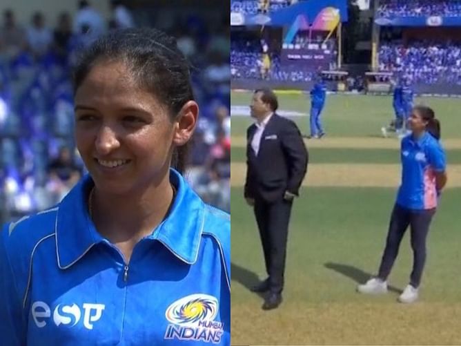 [Watch] Harmanpreet Kaur at the toss for MI vs KKR IPL 2023 match