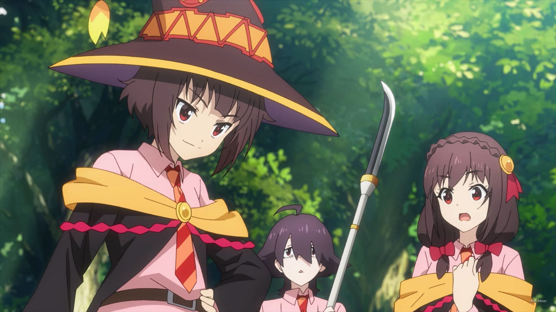 Megumin and Yunyun as seen in KonoSuba: An Explosion on This Wonderful World! episode 2