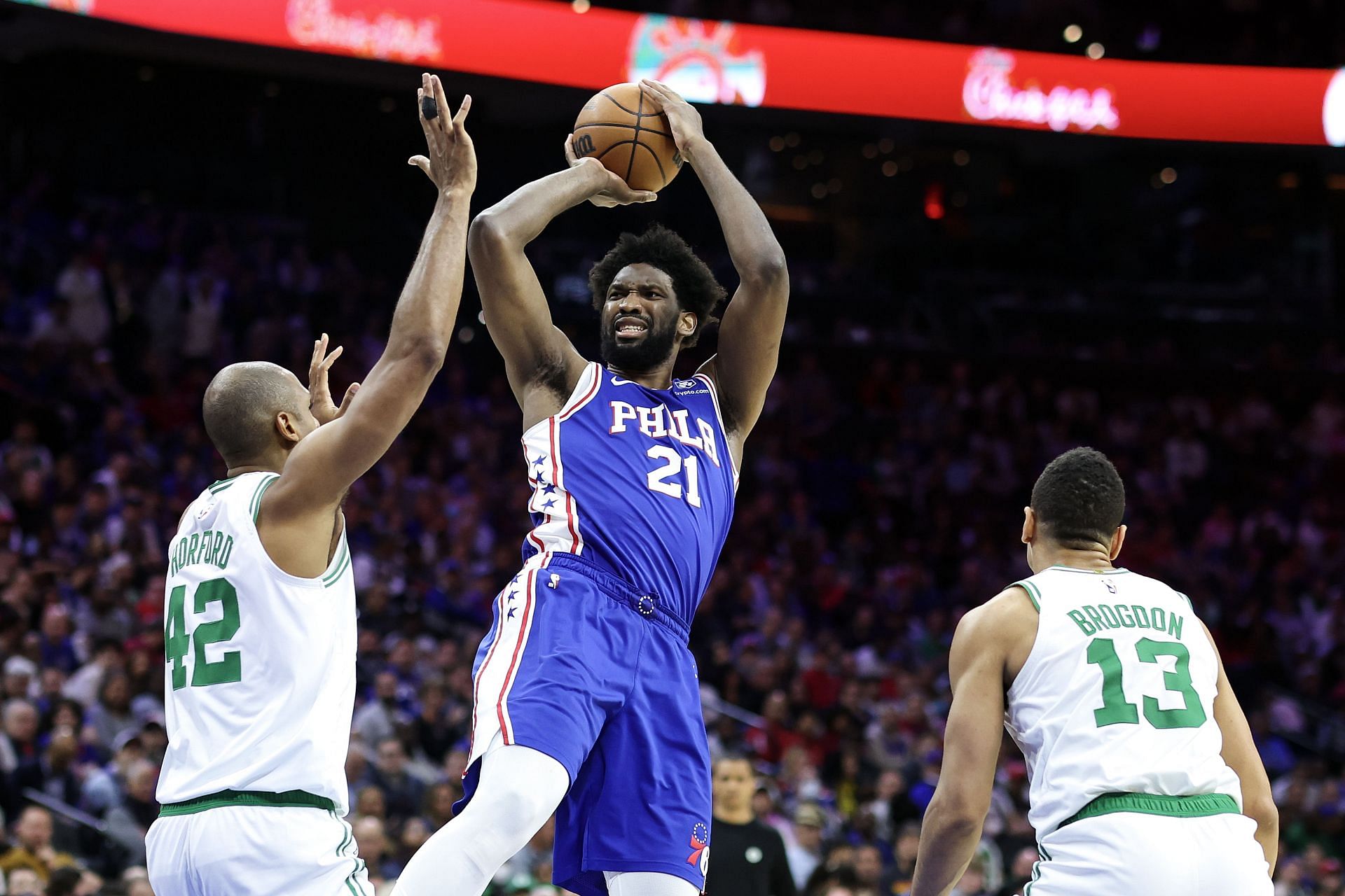 The 76ers will likely play against the Boston Celtics in the second round (Image via Getty Images)