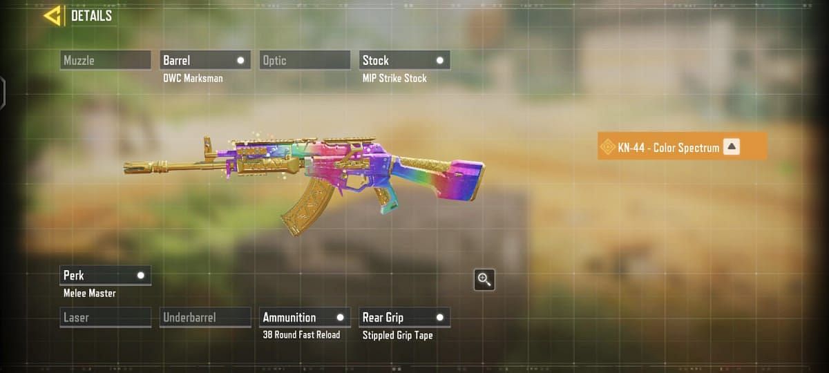 Legendary KN-44 - Color Spectrum (Image via Call of Duty Mobile)