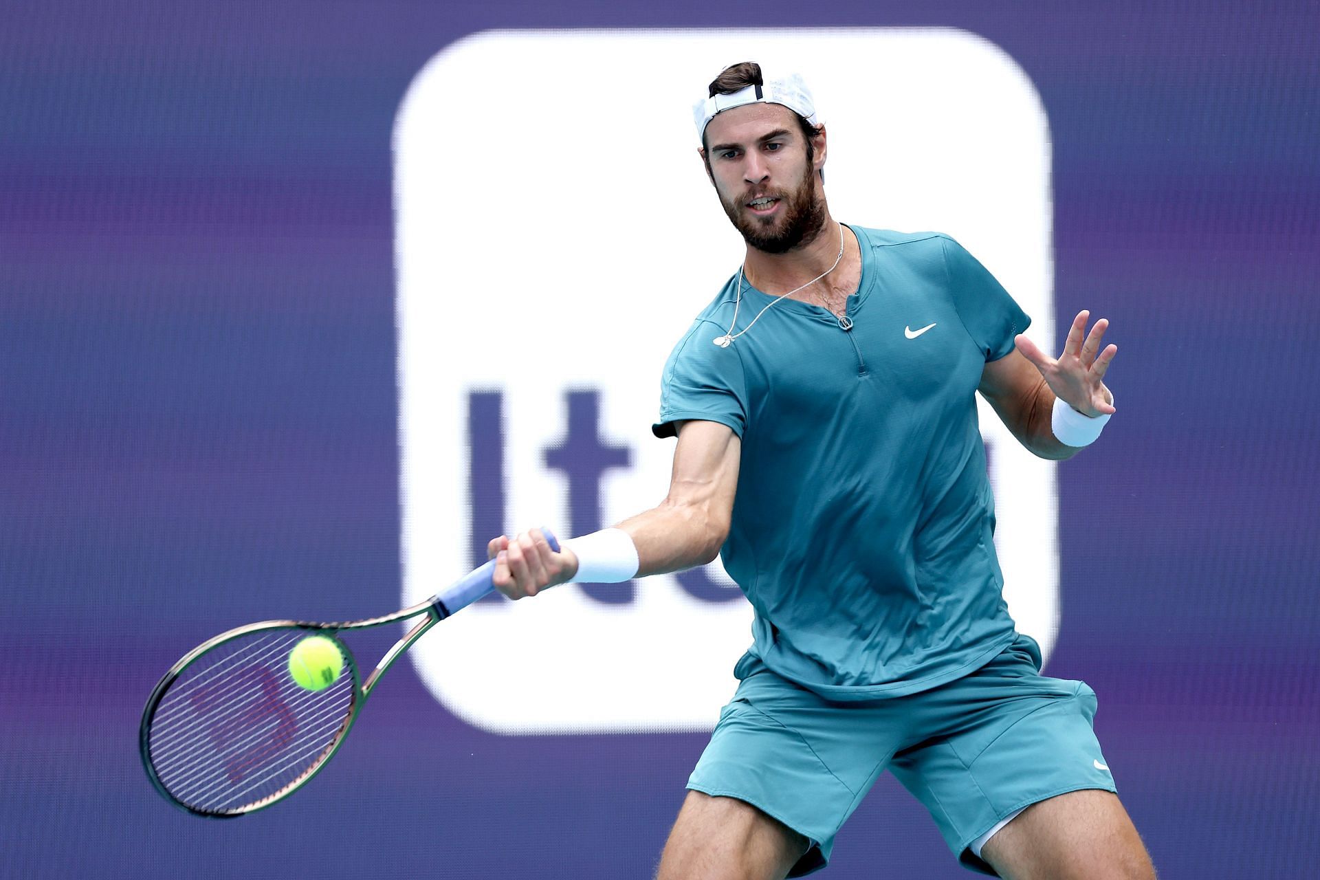 Khachanov is looking to reach the last eight for the first time.