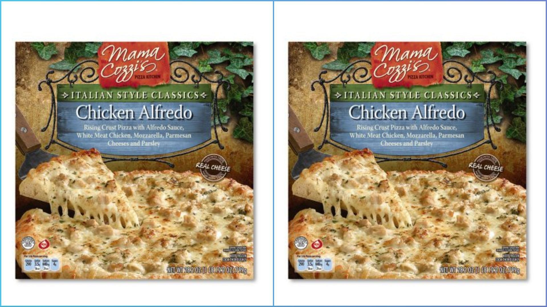 Mama Cozzi&#039;s Pizza Kitchen Chicken Alfredo Rising Crust Pizza (Image via Aldi&rsquo;s)