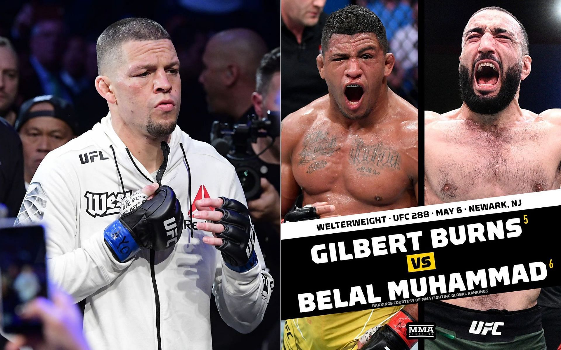 Belal Muhammad draws parallels with Nate Diaz ahead of his fight against Gilbert Burns [[Image credits: @mmafighting on Instagram]