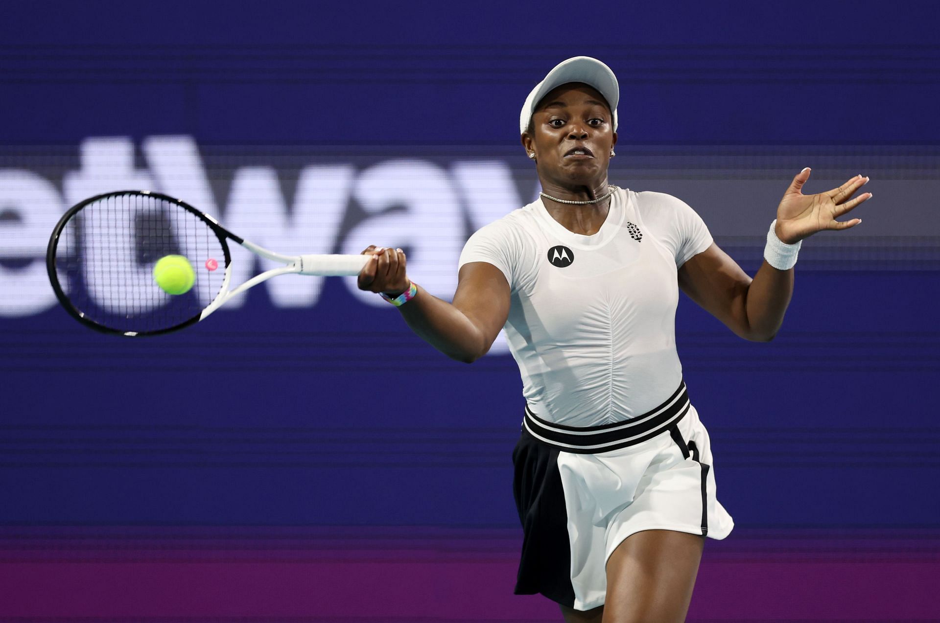 Sloane Stephens in action at the 2023 Miami Open