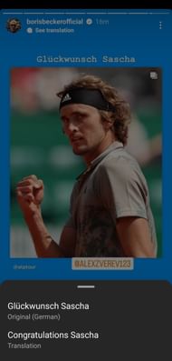 Via Boris Becker's Instagram stories