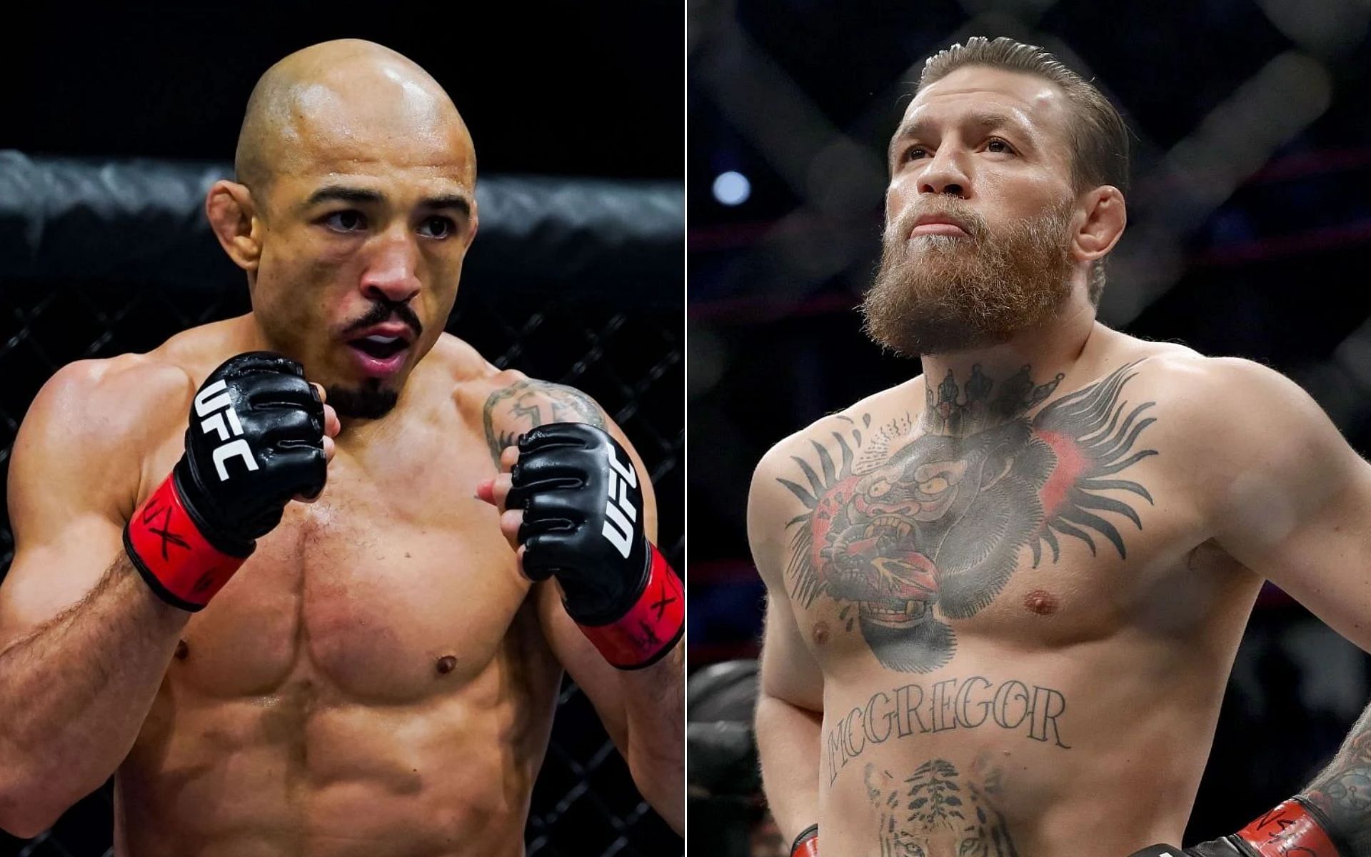 Jose Aldo [Left], and Conor McGregor [Right]