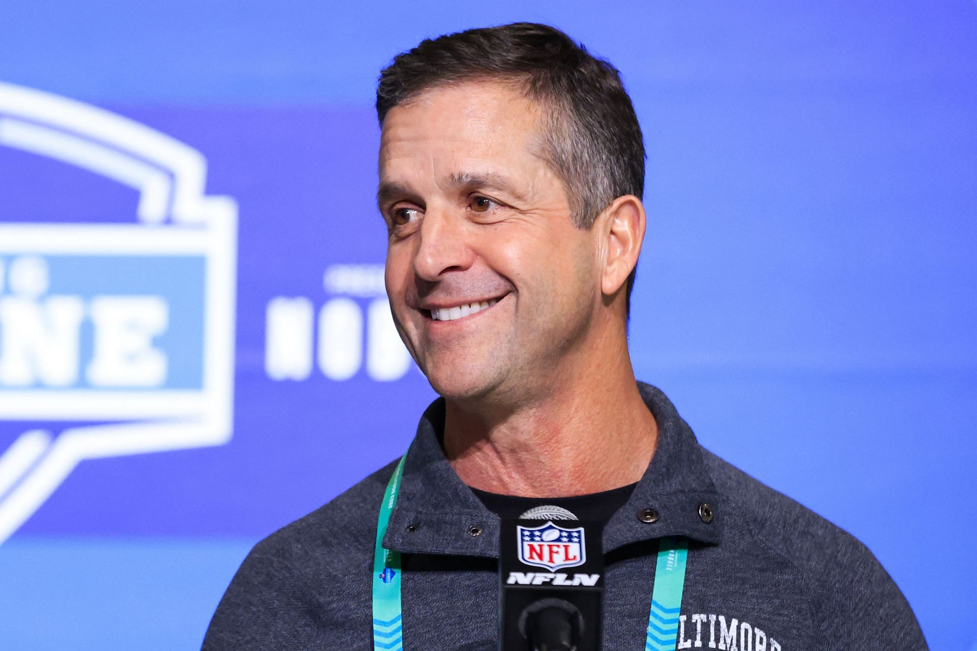 John Harbaugh at the 2023 NFL Combine
