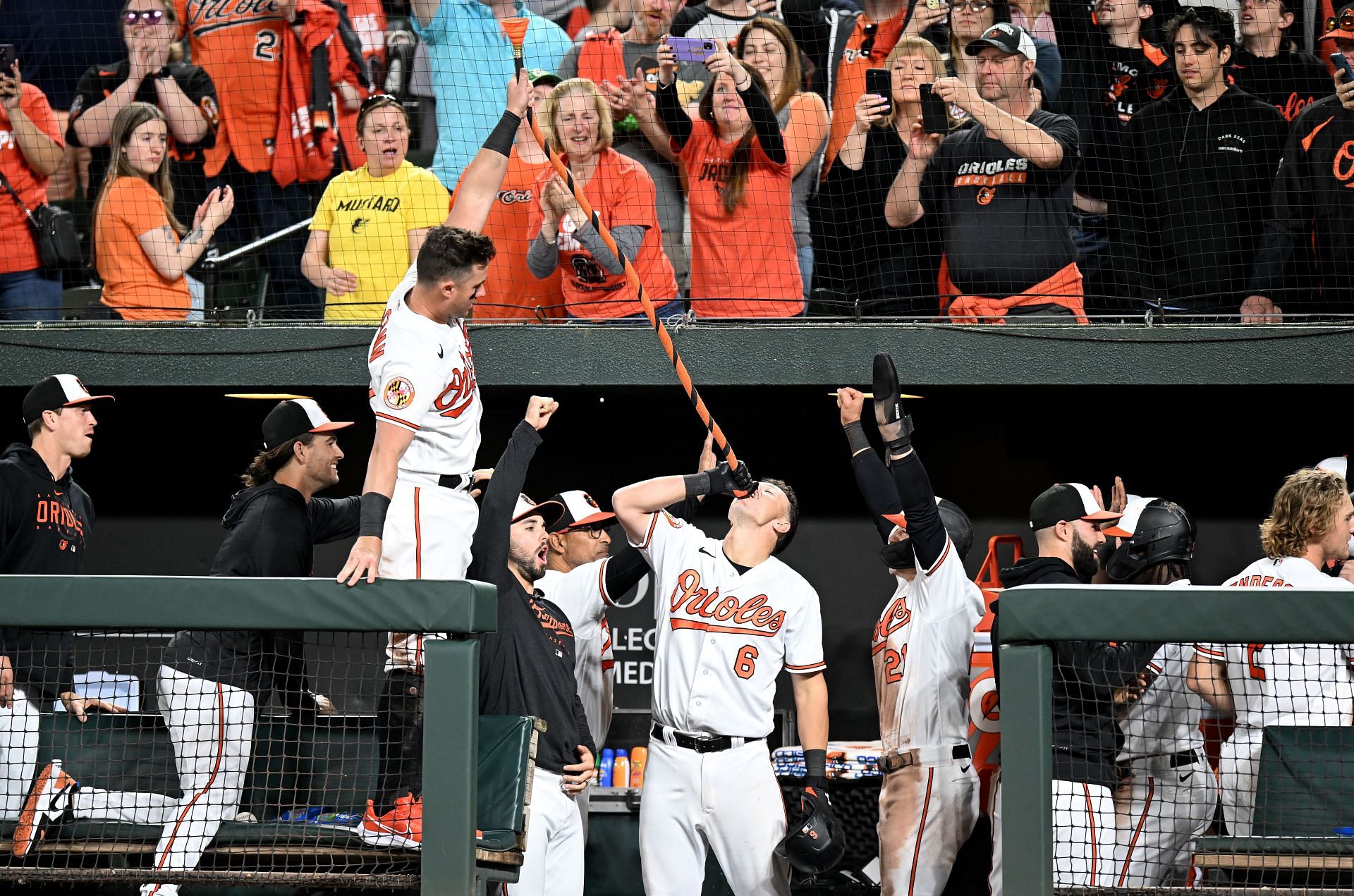 Ryan Mountcastle celebrating a grand slam