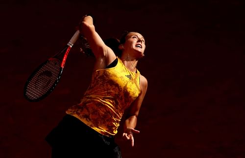 Daria Kasatkina in action at the Madrid Open