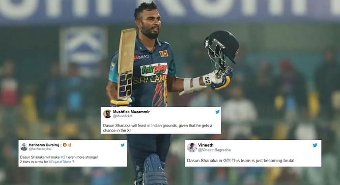 "Two titles in a row for Gujarat Titans?" - Fans react as GT sign Dasun Shanaka as injured Kane Williamson’s replacement