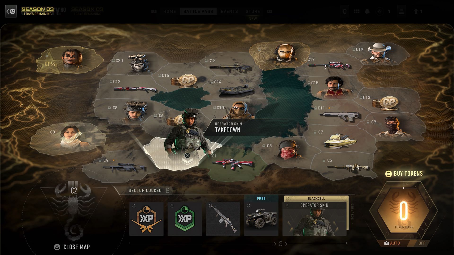 Battle Pass tokens in Modern Warfare 2 and Warzone 2 Season 3 (Image via Activision)