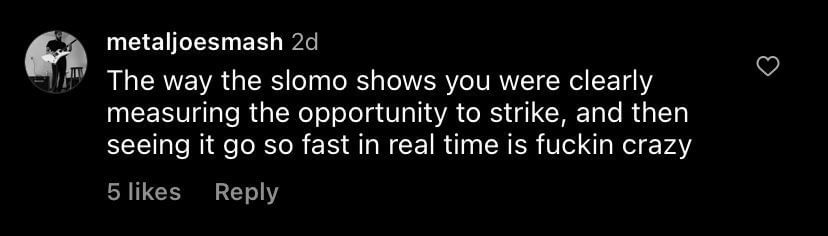 Instagram comment