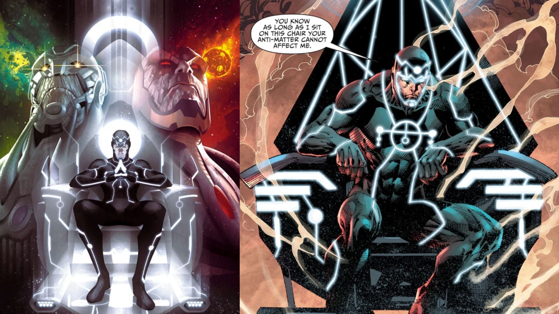 The Dark Lord managed to hypnotize Metron (Image via DC Comics)