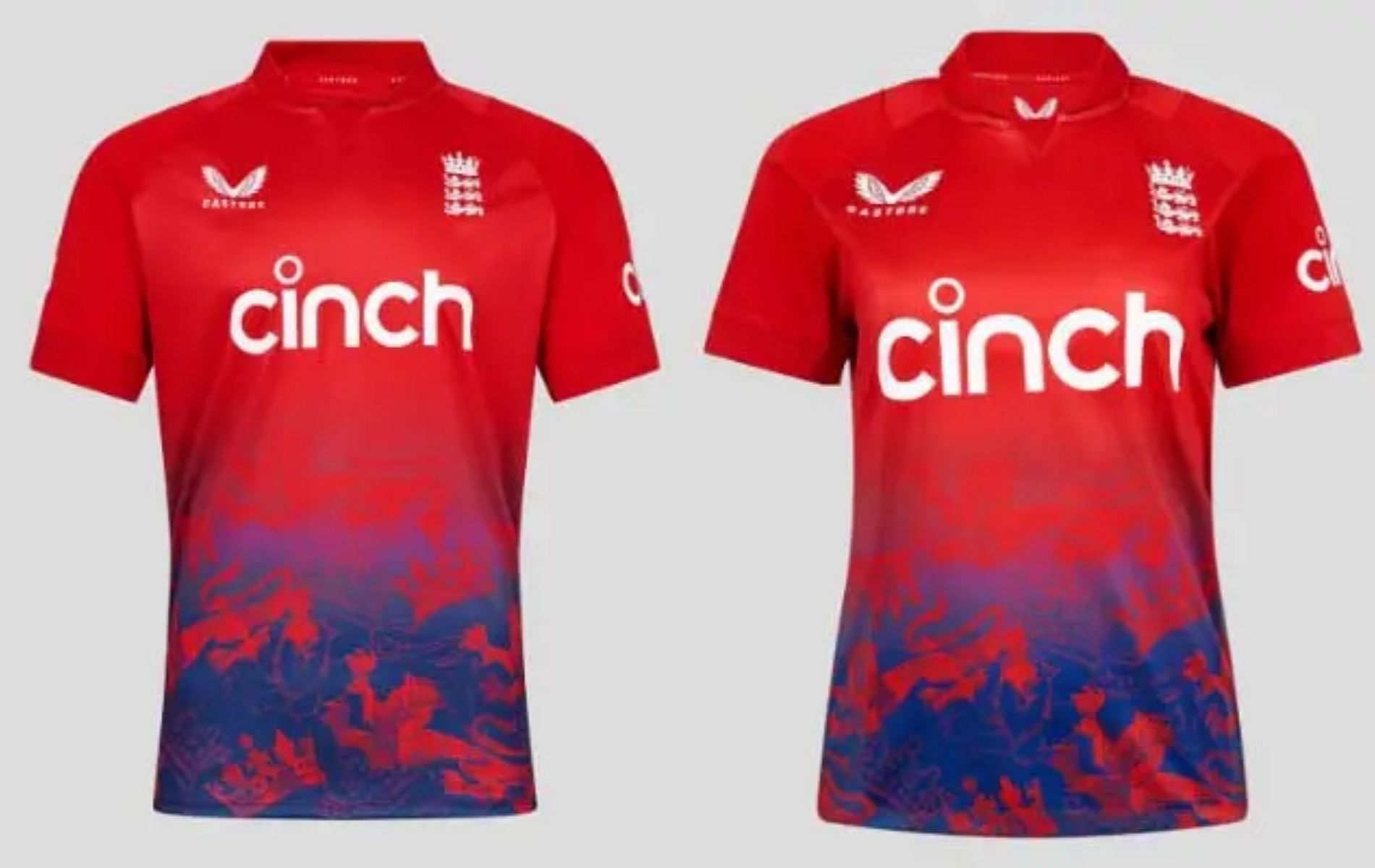 इंग्लैंड टी-20 क्रिकेट टीम की नई जर्सी (फोटो क्रेडिट - ईसीबी)