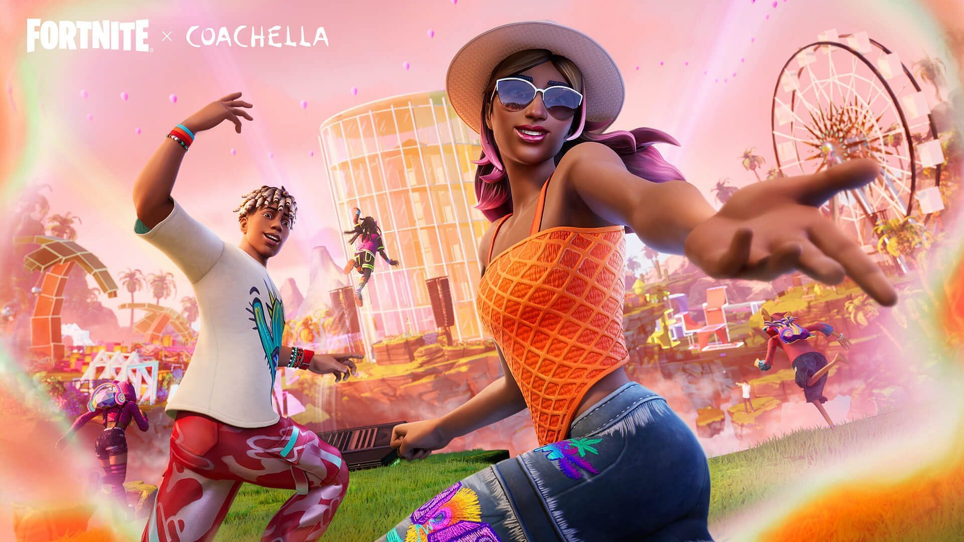 Unlock the free Fortnite x Coachella loading screen (Image via Epic Games)