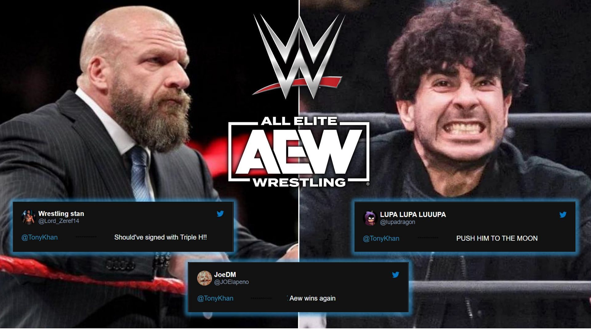 Triple H (left), Tony Khan (right)