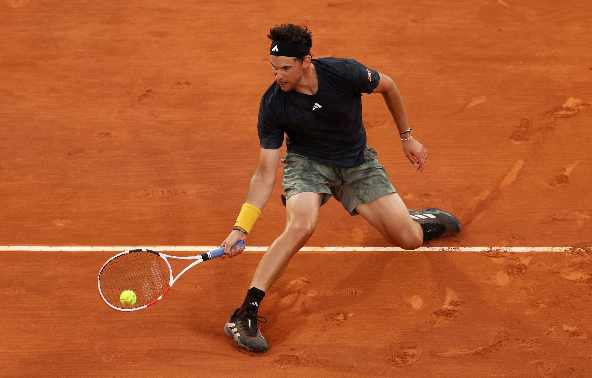 Dominic Thiem in action at the Monte-Carlo Masters