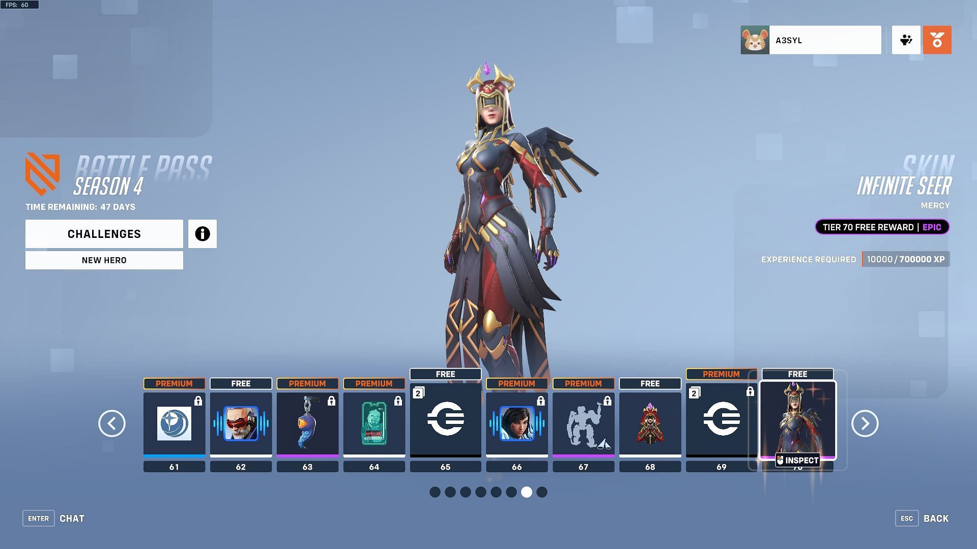 Epic Infinite Seer Mercy skin (Image via Blizzard)